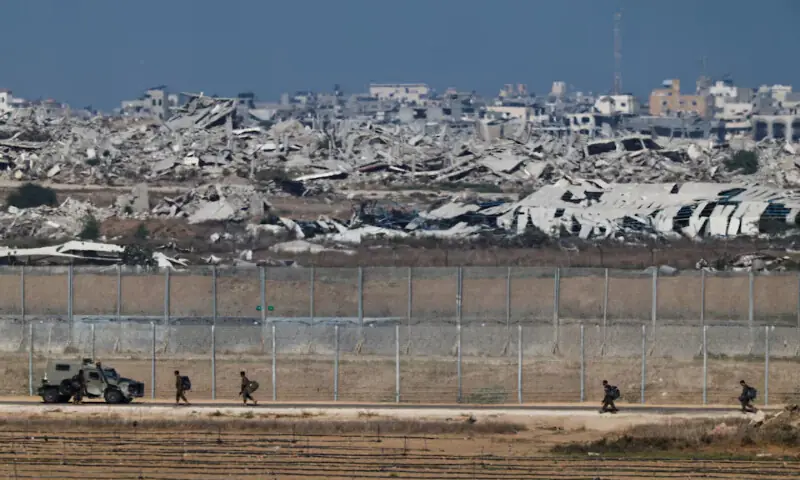 A view of destruction caused by Israeli military strikes in Gaza. – Reuters