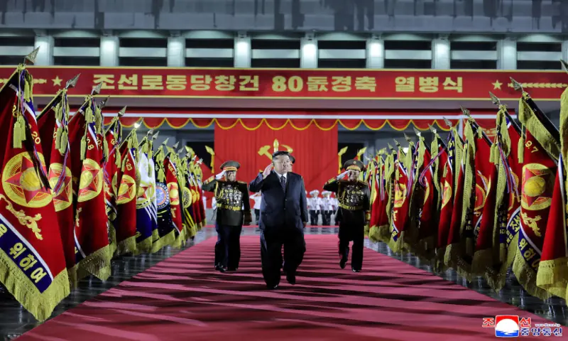 North Korea showcases new intercontinental missile at military parade