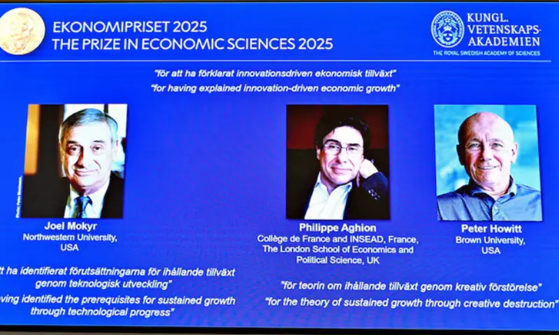 Trio win Nobel economics prize for work on innovation, growth and &lsquo;creative destruction&rsquo;