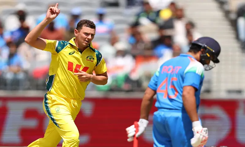 Hazlewood, Starc fire Australia to seven-wicket win over India in Perth
