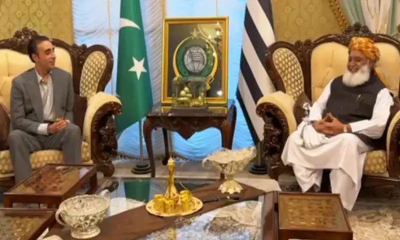 Bilawal, Fazlur Rehman agree to continue talks on political cooperation