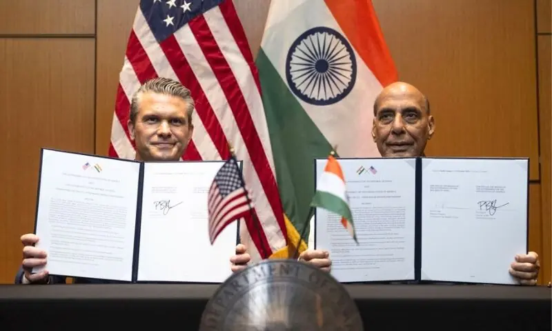امریکا اور بھارت کے درمیان 10 سالہ دفاعی معاہدے پر دستخط – World امریکا اور بھارت کے درمیان 10 سالہ دفاعی معاہدے پر دستخط – World