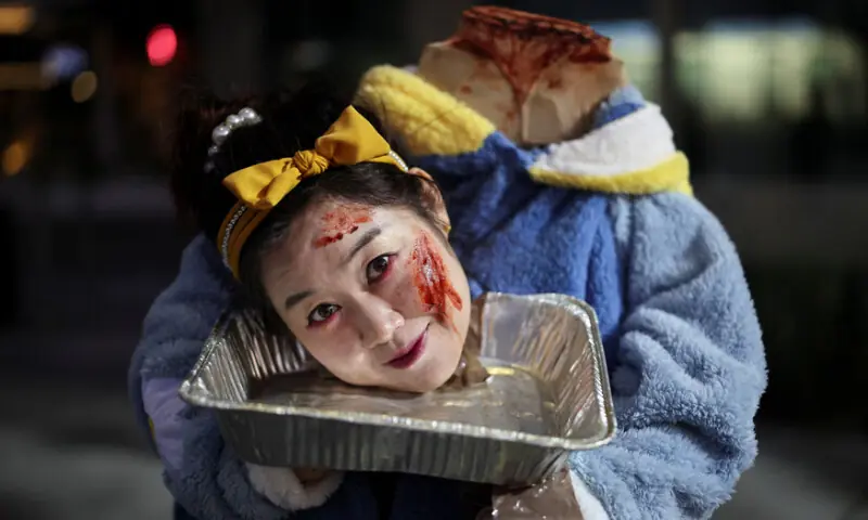 Revellers around the world dress up for Halloween