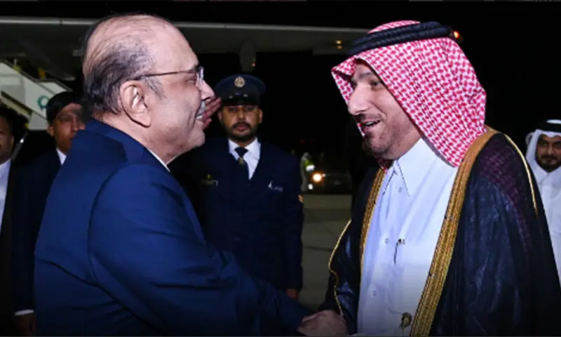 Zardari arrives in Qatar to attend World Summit for Social Development