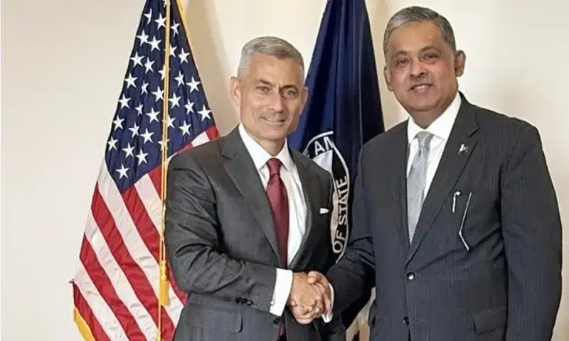 Pak ambassador meets new US assistant secretary for South and Central Asia
