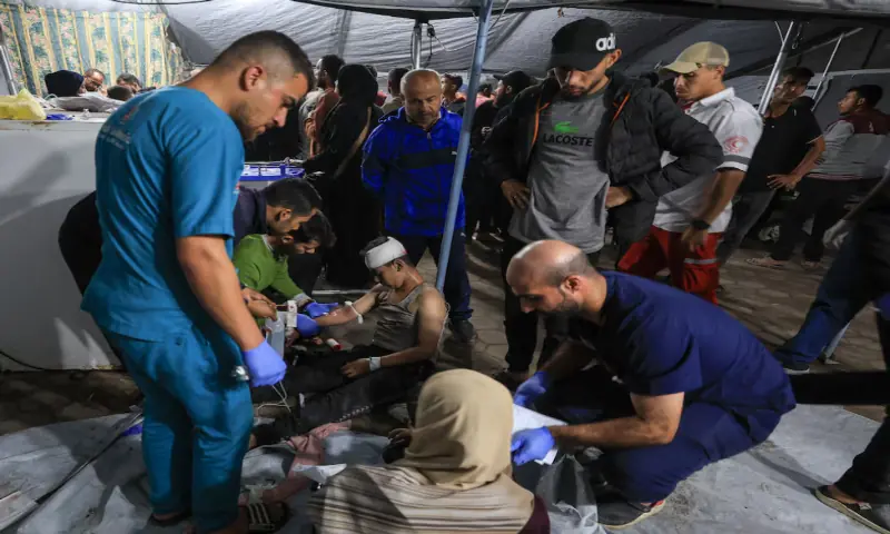 Israeli airstrikes kill 25 Palestinians in Gaza, rattling ceasefire, medics say