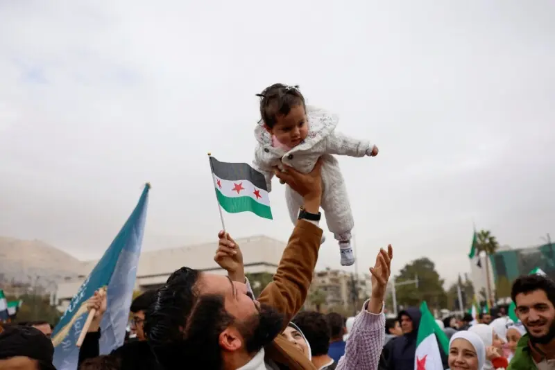 بشارالاسد حکومت کے خاتمے کا ایک سال، شامیوں کا جشن بشارالاسد حکومت کے خاتمے کا ایک سال، شامیوں کا جشن