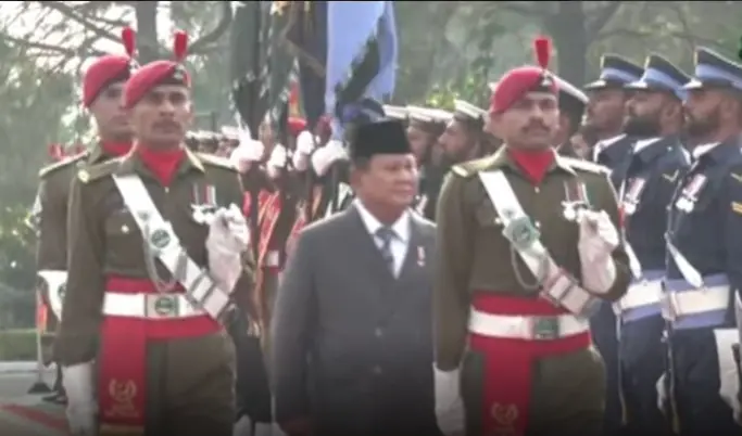 Indonesian President Subianto accorded guard of honour at PM House