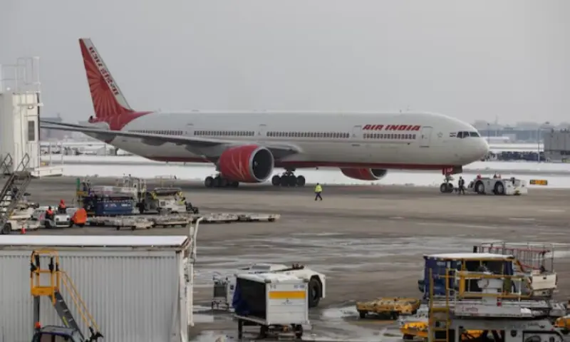 Air India 777 aircraft turns back after drop in engine oil pressure, regulator says