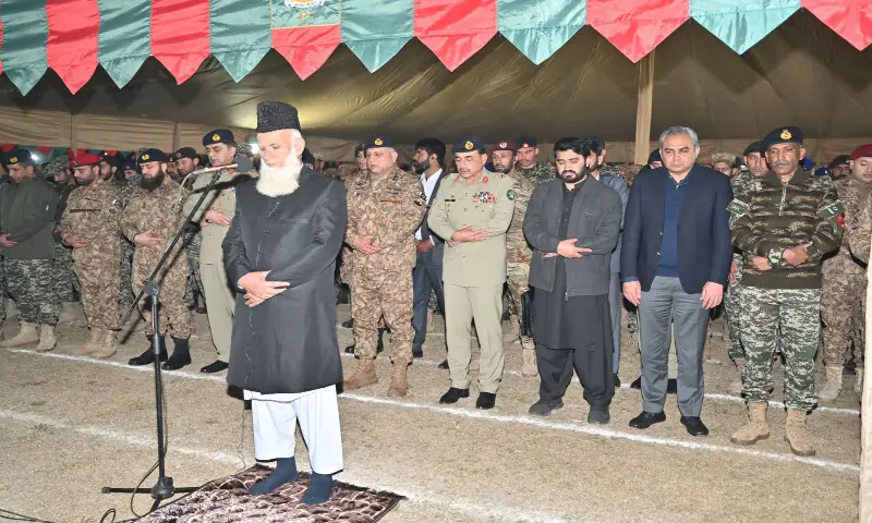 The funeral was attended by Field Marshal Syed Asim Munir, federal interior minister, Corps Commander Peshawar, senior military and civil officials, and a large number of people. ISPR
