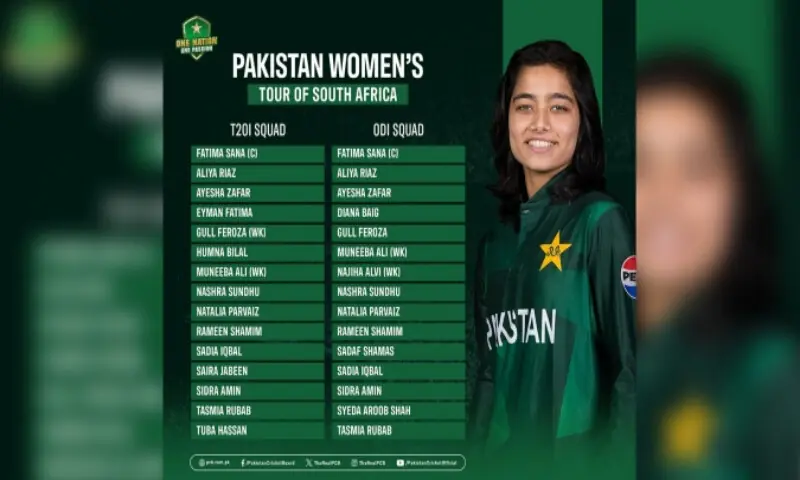 Pakistan women&rsquo;s squads announced for South Africa tour