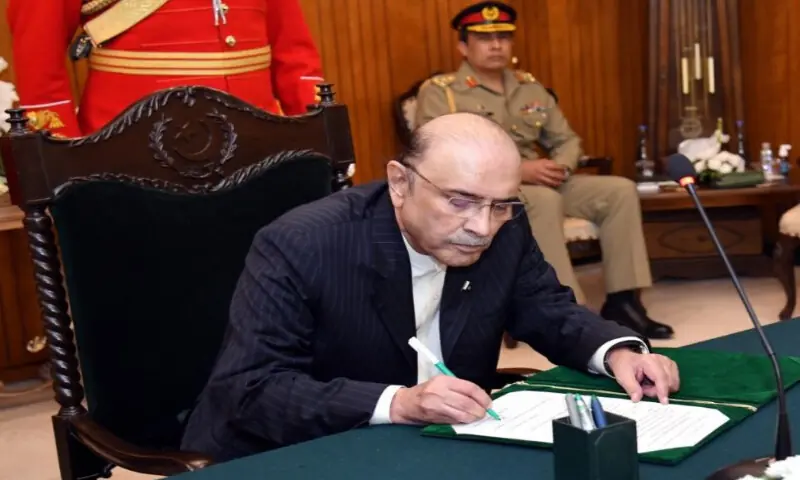 President Zardari approves seven key bills, laws take effect immediately