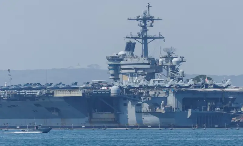 US aircraft carrier enters Middle East region, officials say
