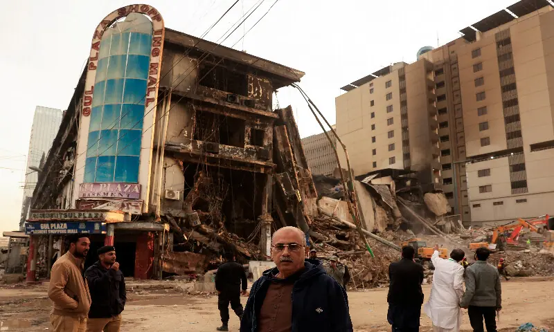 Search halted at Gul Plaza as 73 dead, 49 still missing