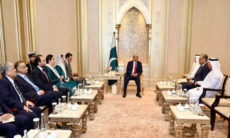 Zardari underscores tolerance, coexistence in talks with UAE minister