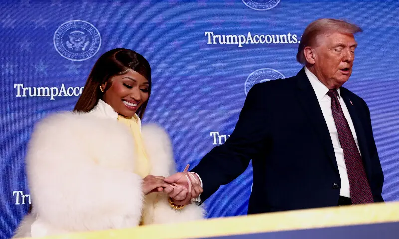 Nicki Minaj declares herself Trump&rsquo;s no.1 fan at Trump accounts summit