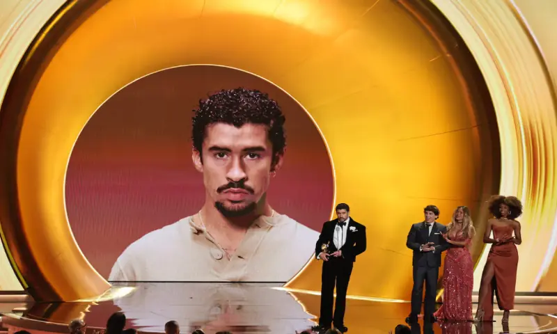 Bad Bunny says &lsquo;ICE out&rsquo; during Grammy awards acceptance speech