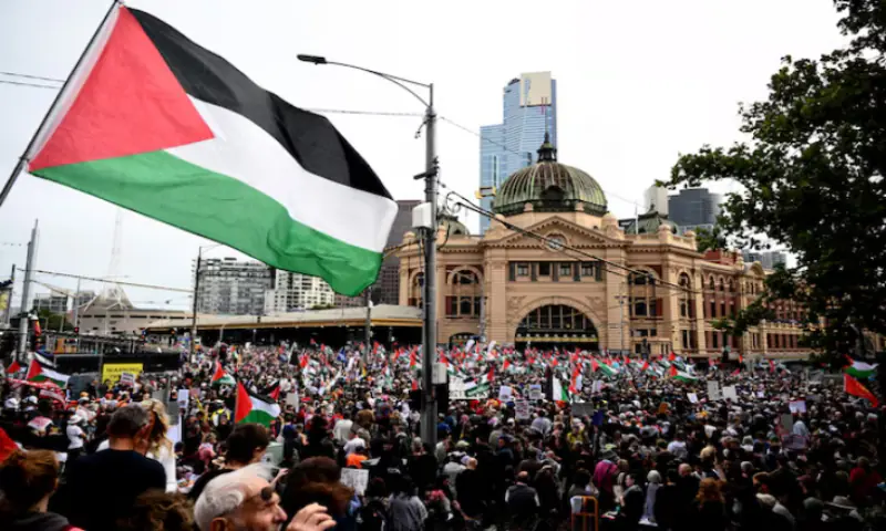 Thousands protest Israeli President Herzog&rsquo;s visit to Australia