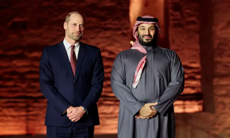 Britain&rsquo;s Prince William meets Saudi crown prince on official visit