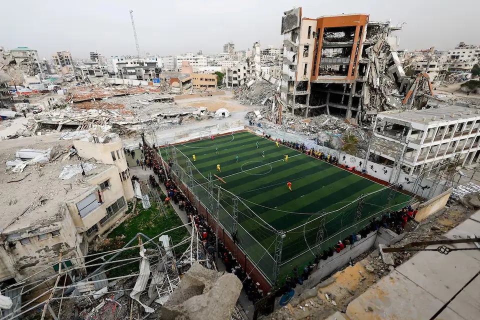 Football returns to Gaza pitch scarred by war and loss