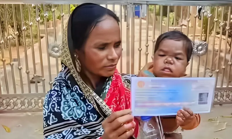 ڈیڑھ فٹ کی لڑکی میٹرک کی طالبہ، ماں کی گود میں اسکول جاتی ہے