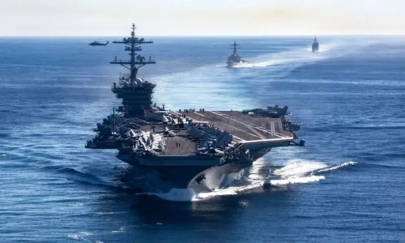 ایران کا امریکی طیارہ بردار جہاز ’ابراہم لنکن‘ پر ڈرون حملوں کا دعویٰ