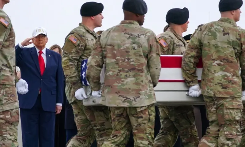 کویت میں ہلاک ہونے والے چھ امریکی فوجیوں کی لاشیں امریکا پہنچا دی گئیں