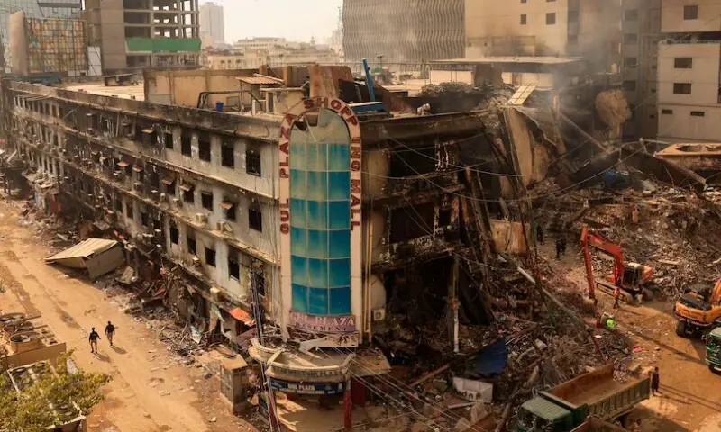 سانحہ گل پلازا: واٹر کارپوریشن نے آگ پر قابو پانے میں مشکلات کی وضاحت کر دی