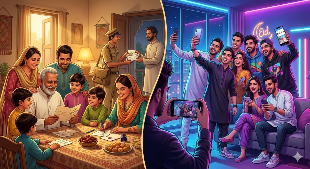 عید کارڈ سے اسٹیٹس تک: کیا ہم نے عید کی مبارکباد کا اصل مزہ کھو دیا؟
