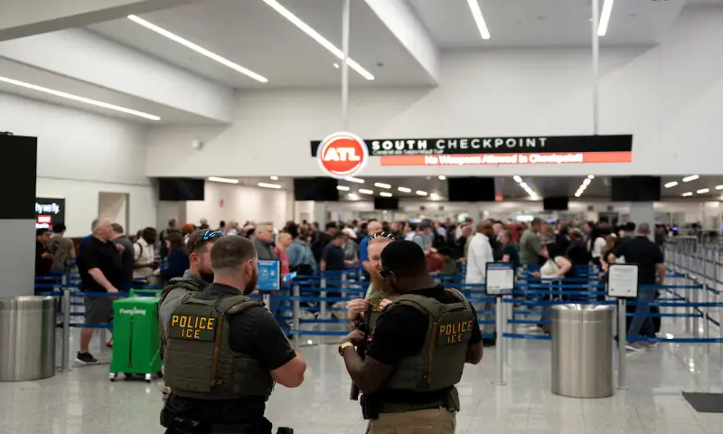 ICE agents deployed to more than dozen US airports amid staffing gaps