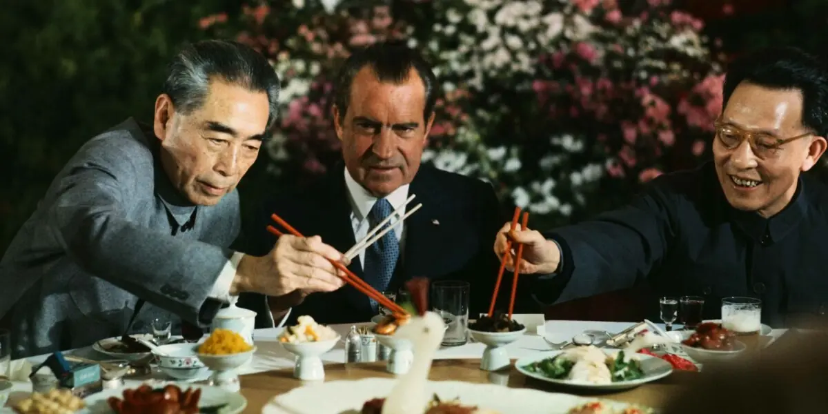  امریکی صدر کے دورہ چین کے دوران لی گئی تصویر 