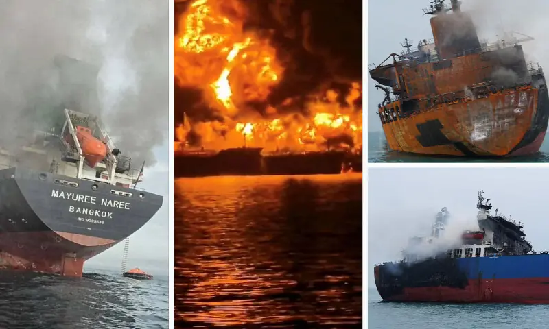 Targeting tankers: Photos of Iranian strikes on oil shipping