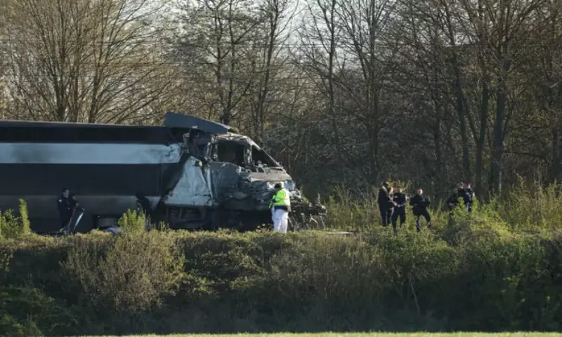 French high speed train crashes into military truck, killing driver