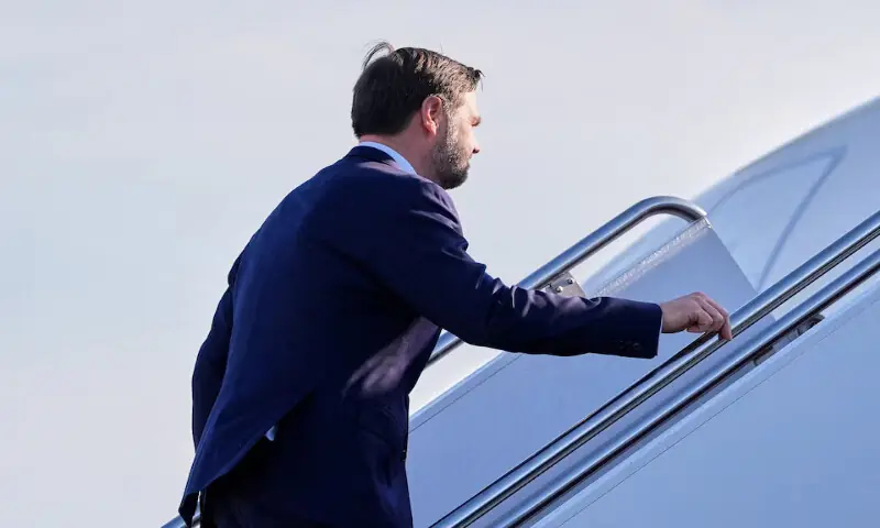 US Vice President JD Vance boards Air Force Two for expected departure to Pakistan for talks on Iran, at Joint Base Andrews, Maryland, US. &ndash; Reuters