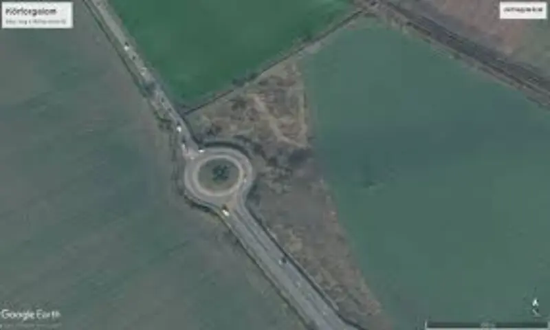 EU-funded roundabout stands unused in Hungary with no railway built yet