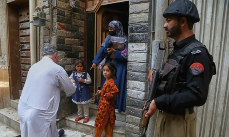 پولیو ٹیم کی سیکیورٹی پر مامور پولیس پارٹی پر فائرنگ، ایک اہلکار شہید 4 زخمی