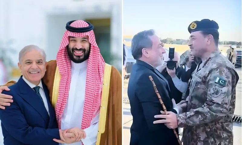 جدہ سے تہران تک پاکستان کی امن سفارت کاری: شہباز شریف کی سعودی ولی عہد سے ملاقات، فیلڈ مارشل کا دورۂ ایران