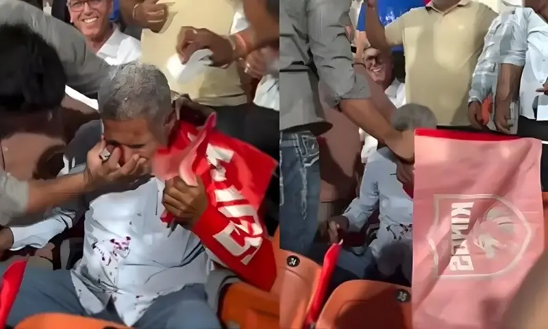 بھارتی کرکٹر کے چھکے نے مداح کو زخمی کردیا، چہرہ خون میں لت پت