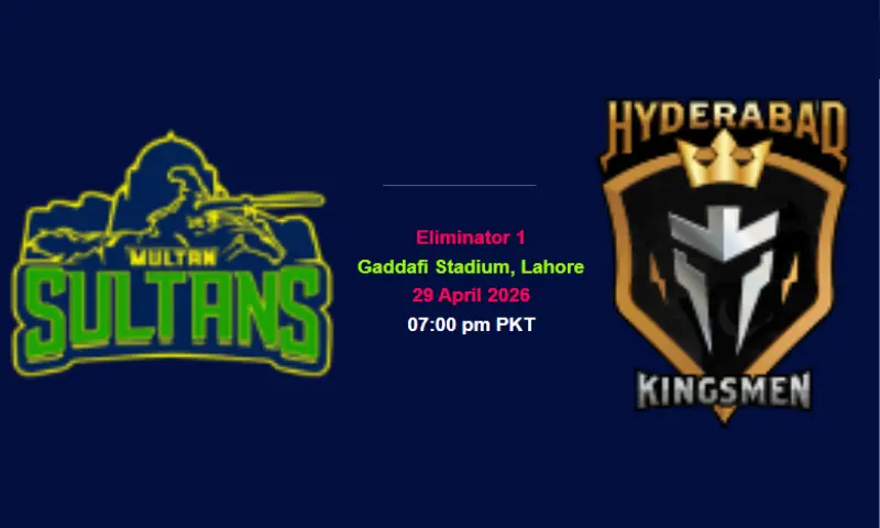 Multan Sultans face Hyderabad Kings in PSL eliminator today