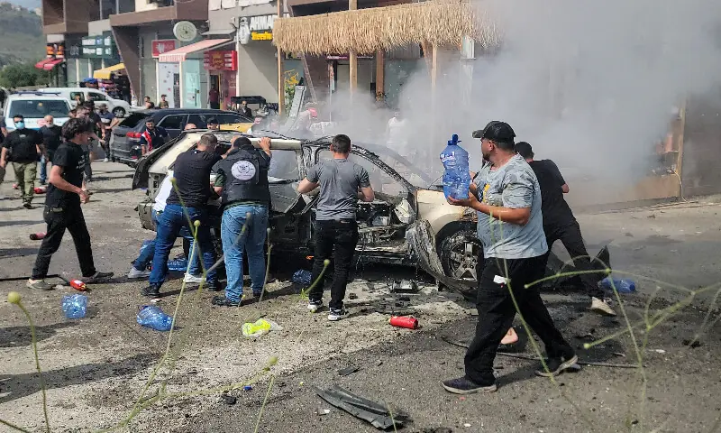 Nine killed in Israeli strikes on cars south of Beirut