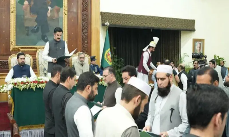 KP cabinet expands as six new ministers take oath