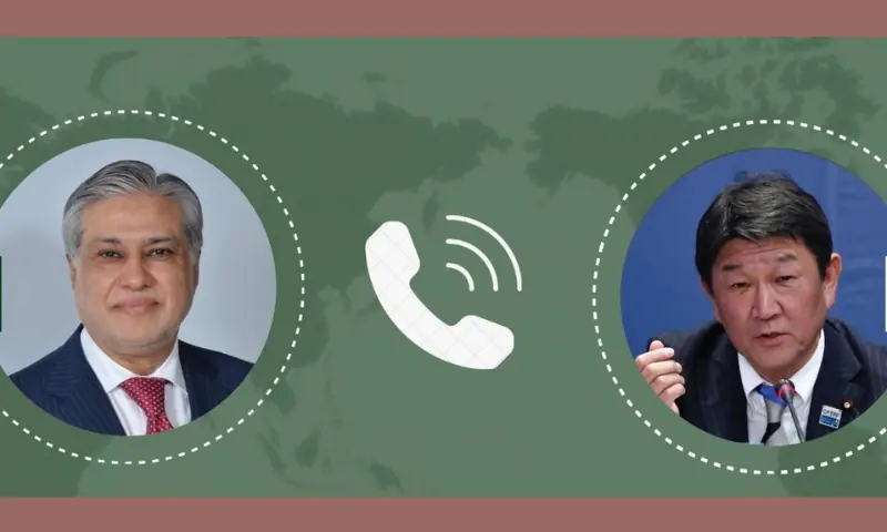 Japanese FM calls Dar; praises Pakistan’s mediation in US-Iran deal