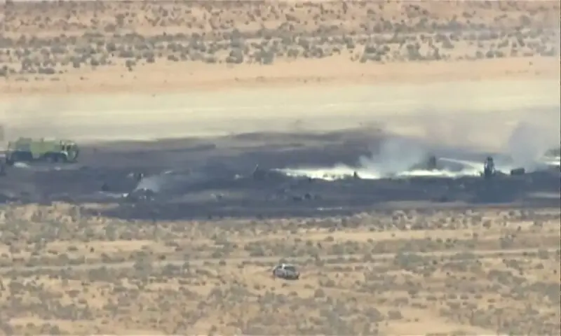 US Air Force B-52 bomber crashes in flames, killing all 8 crew aboard