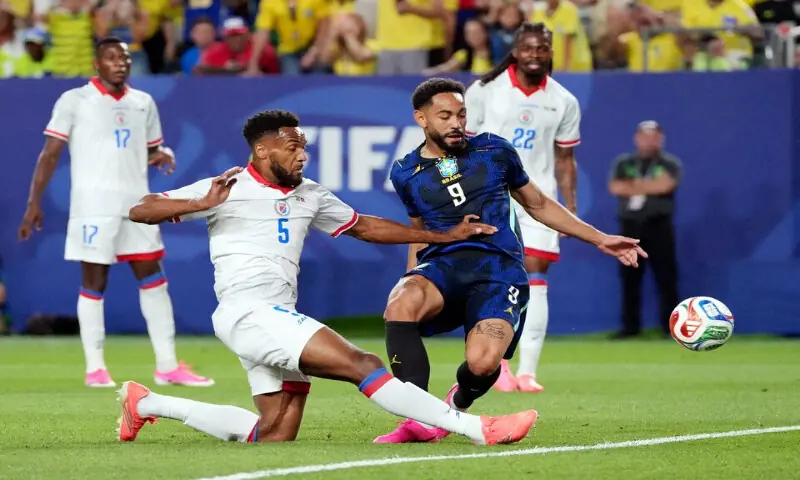 Brazil's Cunha scores twice in 3-0 win as Haiti eliminated at World Cup