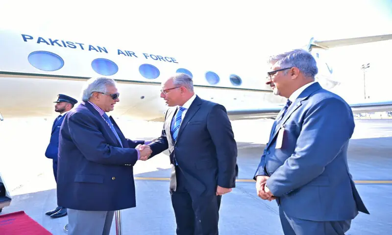 Ishaq Dar arrives in Cairo for key regional foreign ministers’ meeting