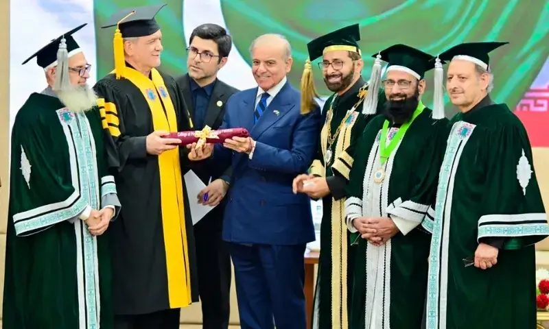Shehbaz confers honorary CPSP fellowship on Iranian president