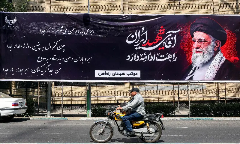 Flowers and a raised fist: Tehran's Grand Mosalla readies for Khamenei farewell