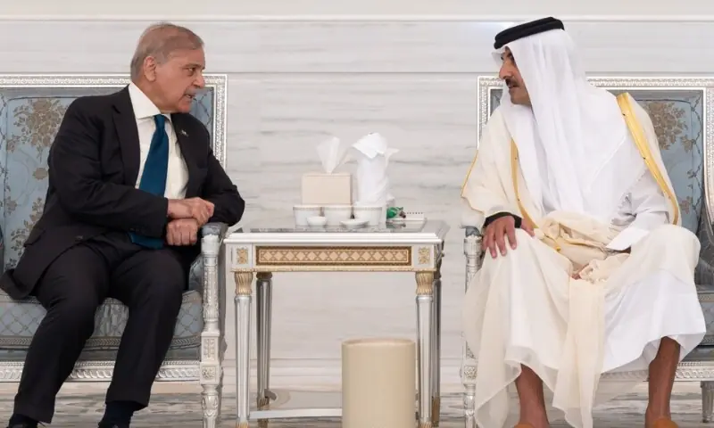 وزیراعظم کی امیر قطر سے ملاقات، شیخ حمد بن خلیفہ آل ثانی کے انتقال پر تعزیت