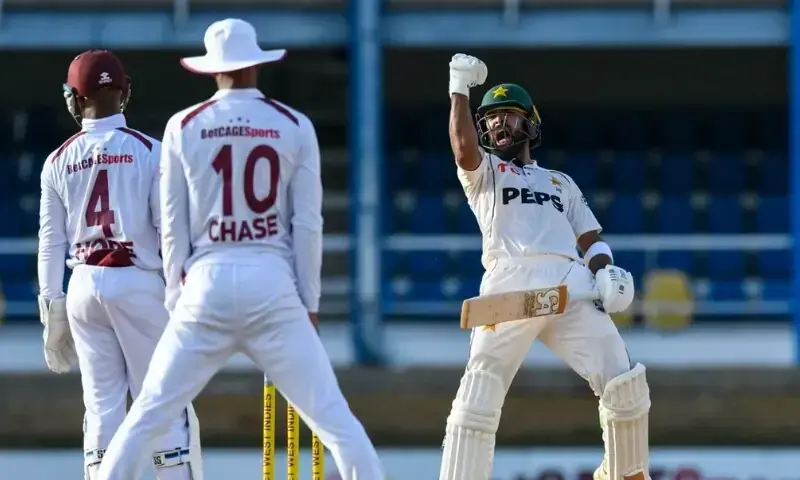 Pakistan beat West Indies by 8 wickets to level Test series