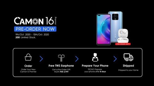 TECNO Camon 16 premier; Pre-Order sale starts today!